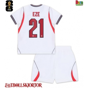England Eberechi Eze #21 Hemmakläder Barn VM 2026 Kortärmad (+ Korta byxor)